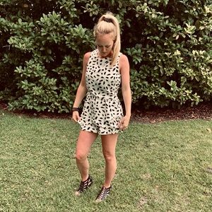 Dalmatian Print Romper